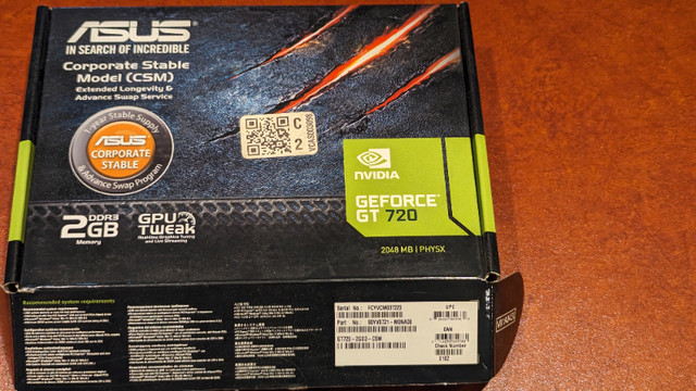 Nvidia Geforce GT720 in System Components in Kitchener / Waterloo - Image 2