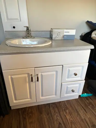 36” Vanity with sink & new faucet, View more