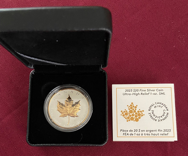 2023 $20 Ultra High Relief Fine Silver Coin 1-oz. SML in Arts & Collectibles in Strathcona County