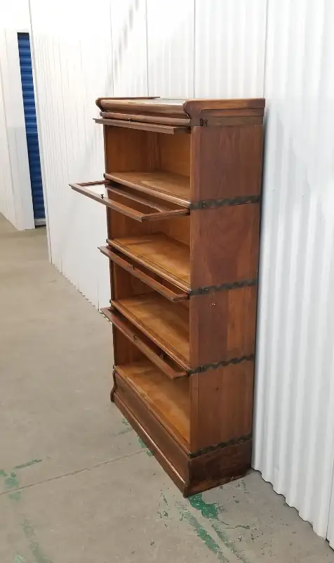 Macey barrister bookcase 4 tier 6 part glass door antique c1910 in Bookcases & Shelving Units in Ottawa - Image 3