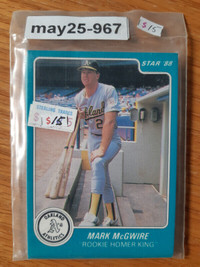 Blue Star 88 Mark McGwire Rookie Card Rookie Homer King card set