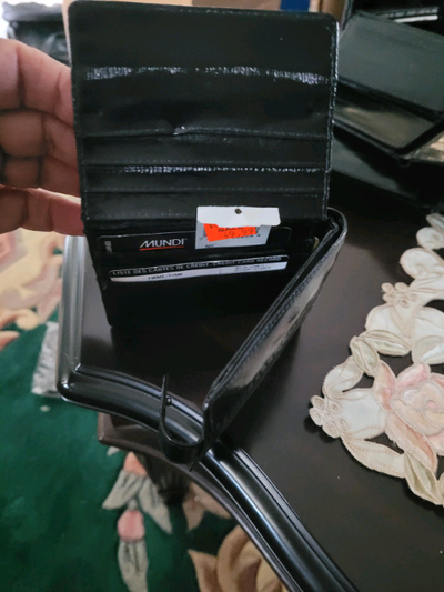 Eel leather wallet , View more