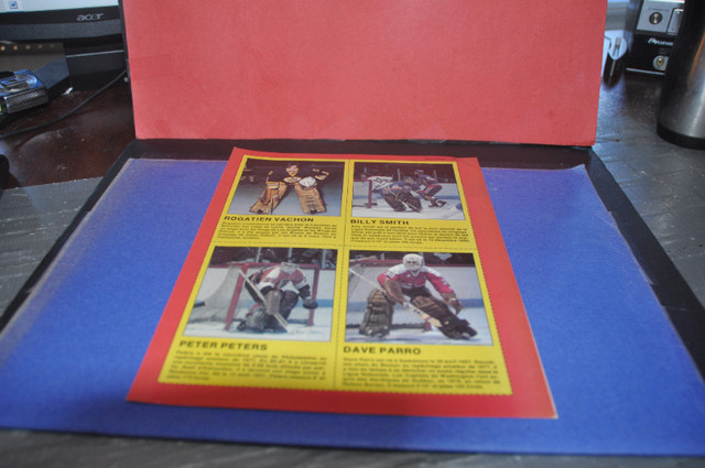 vachon smith peters + hockey goaltender colour photo pinup magaz dans Art et objets de collection  à Victoriaville