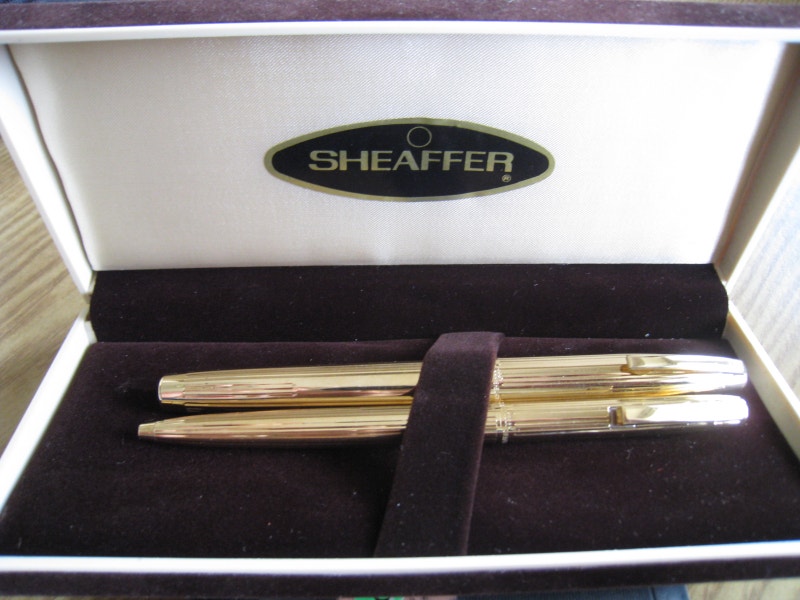 SHEAFFER 797 Set of White Dot Fountain Pen & Ballpoint Pen Arts