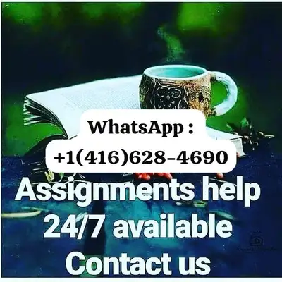 WhatsApp/Text/Call : +1 (416) 628-4690 Assignment Help Canada | Homework Help | Essay Help | Online...