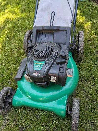 Gas lawnmower with bag 