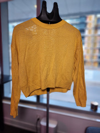 Yellow Knit Sweatshirt