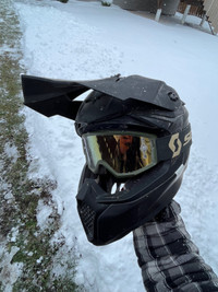 Motocross Helmet and Goggles