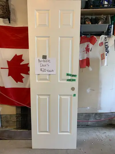 I have several used white doors available, perfect for painting and giving a fresh look to any room!...