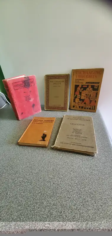 Vintage School Books 5 different school books. Price is for the lot. A wonderful addition to any col...