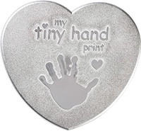 Stepping Stones Silver Heart Tiny Hand Print Kit