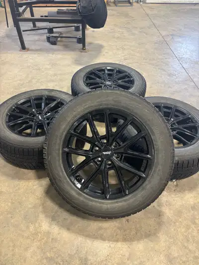20” rims with 275/55 R20 Toyo winter tires. Only used 1 1/2 winters. Still like new. Won’t fit on ou...