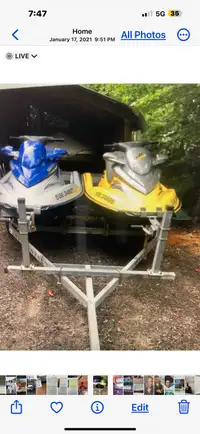 2 seadoos and trailer ready for the water (TAKING  OFFERS