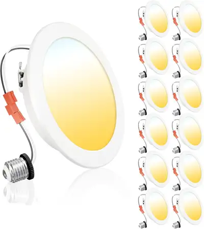 NEUF: Lot de 12 luminaires encastrés à DEL de 10,2 cm, View more