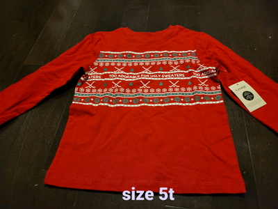 Boys size 5t Christmas shirt (new with tag), View more