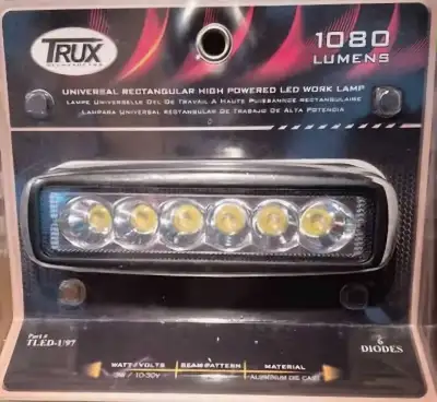 Trux High Power LED Work Lamp, 6 Diodes 1080 Lumens TLED-U97, View more