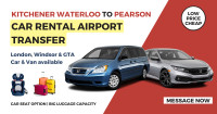 Ride from YYZ Pearson Airport to Waterloo, London, Windsor