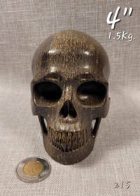 Crâne Skullis 4" de bronzite Naturelle. Natural bronzite Skull.