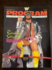 Vintage WWF WWE Wrestling Program Magazine Randy Savage 