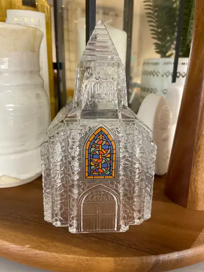 Vintage Avon Crystal Glass Church , View more