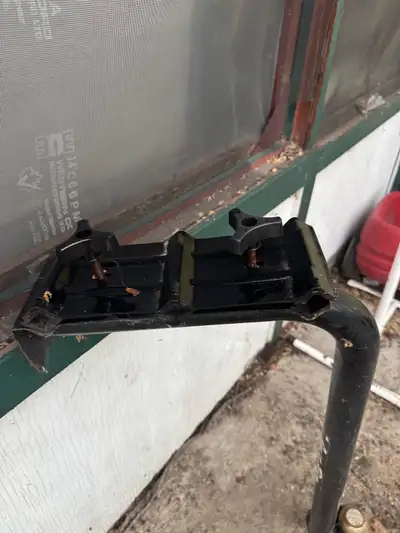 This is a receiver hitch mounted bicycle rack. It will hold three bikes, comes as pictured, includin...