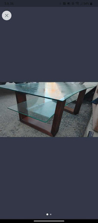 2x table de salon en verre Qualité 