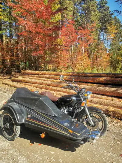 1981 Honda goldwing GL1100 with a terraplane sidecar by vetter. The bike and side car are in good co...