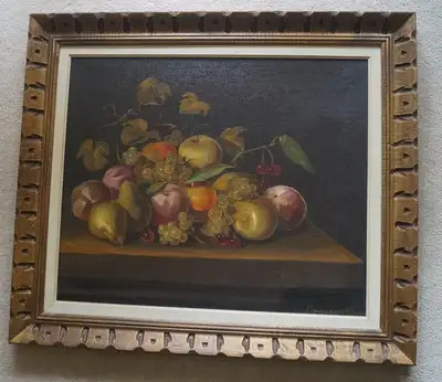 VINTAGE WOOD FRAME  - FRUIT PRINT, View more