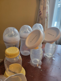 Various bottles, hakkas, breast pump