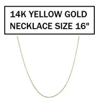 STAMPED 14K YELLOW GOLD CHAIN 16"