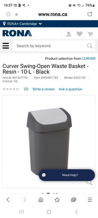 Looking for a Free kitchen garbage can