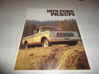 1979 Ford Pickups NEW Sales Brochure. Can mail in Canada.