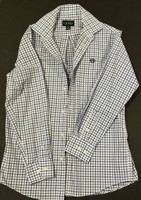 Ralph Lauren Blue Checkered Dress Shirt