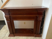 Real Wood Fireplace TV Stand 