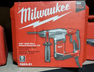 NEW MILWAUKEE 5/8 SDS PLUS ROTARY HAMMER DRILL, View more