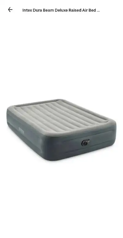 Used 1 Night Intex Dura beam Deluxe Raised Queen Air Mattress, View more