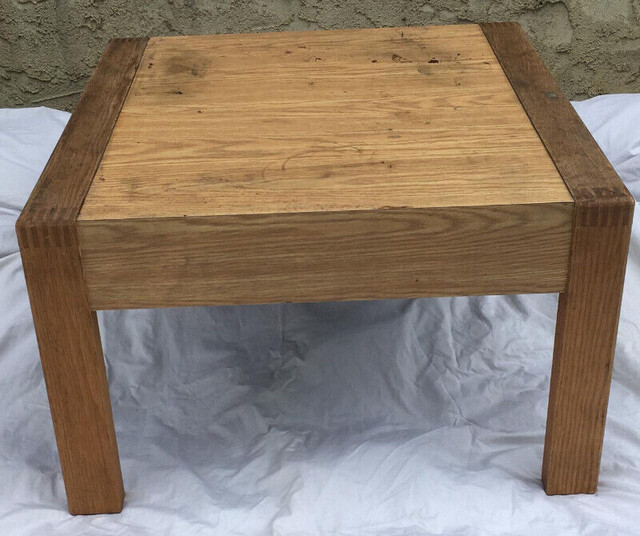 Wooden Lack Side Table VINTAGE in Arts & Collectibles in St. Albert