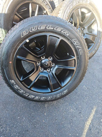 20 inch Dodge Ram Black 6 Bolt Wheels + 275/55R20
