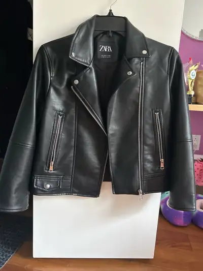 NEW Zara kids leather jacket!, View more