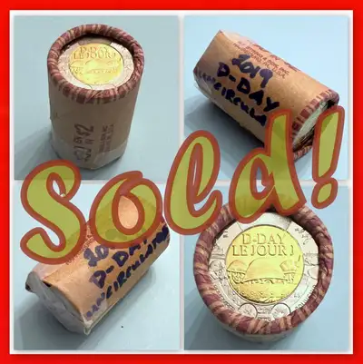 Canada 2019 75th Anniv. D-Day Uncirculated Roll of 25 x $2 Coins, View more