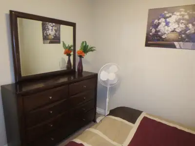 Upstairs, lake view, well-furnished room for Girls in NE Calgary