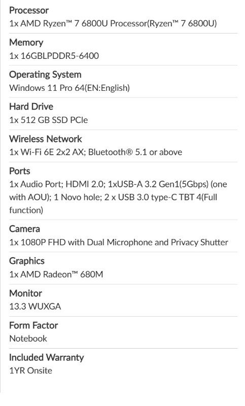 New ThinkBook 13s G4/Ryzen 7/16GB-512GB/13" FHD+ /1-Year Support in Laptops in Oshawa / Durham Region - Image 4