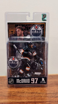 Connor McDavid Figure Signed by Todd Mcfarlane Oilers GOLD LABEL