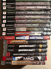 PS2 and 3 games for sale 