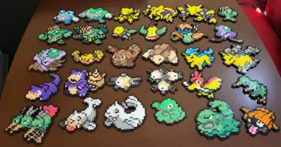 Pokémon Shiny Perler Bead Sprites – Gen 61–90 Handmade Pixel Set, View more