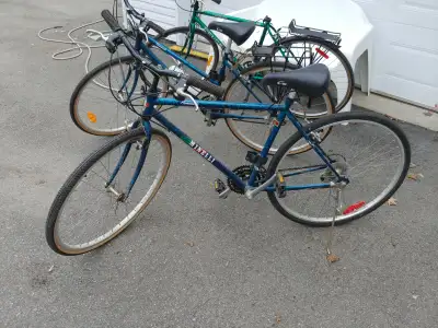 3 bikes velo bicycle adult minelli peugeot escalier staircase, View more