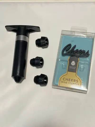 Swissmar Wine Vacuum Sealer + Cheers Wine Bottle Cork, View more