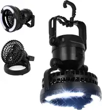 Portable 2 in 1 LED Camping Lantern with Ceiling Fan