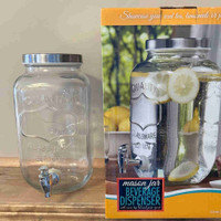 Mason jar beverage dispenser