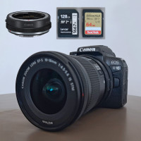 Canon EOS R10-EF-S 10-18mm-Lens Adapter-SD Cards